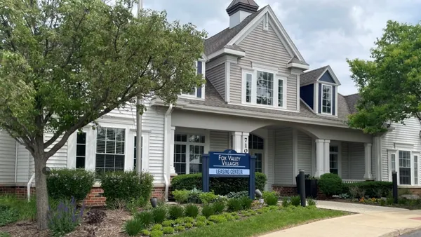 The leasing office at a garden-style apartment community.