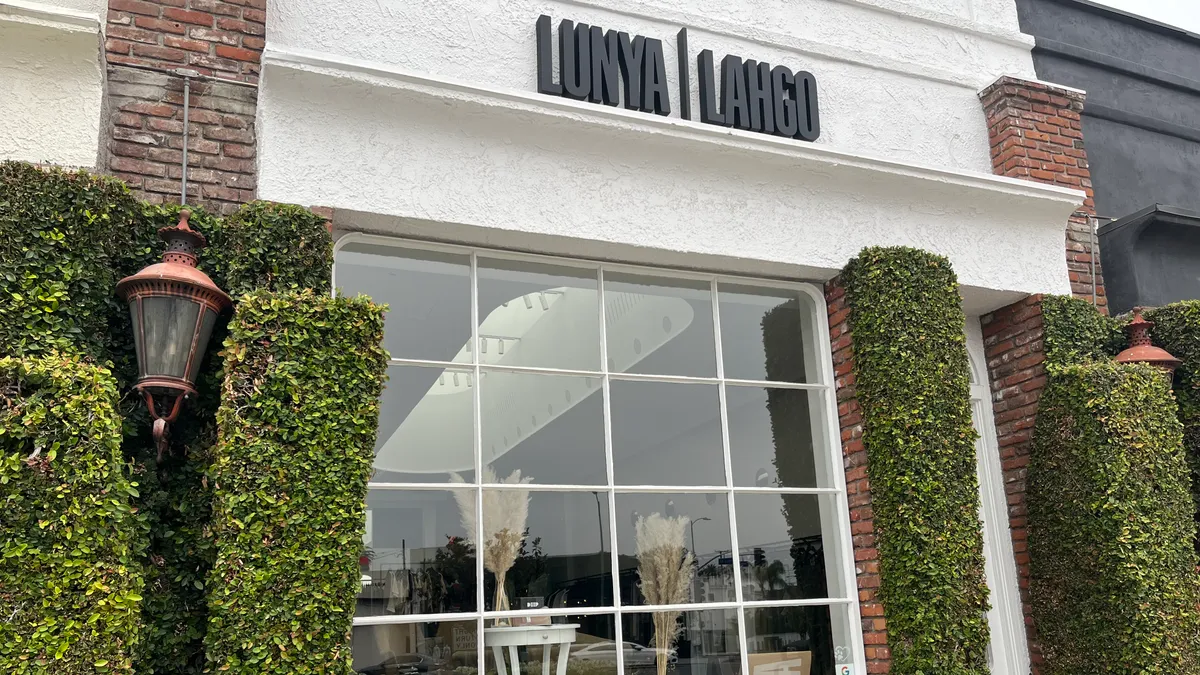 A joint Lunya and Lahgo storefront on Melrose Place in Los Angeles, California.