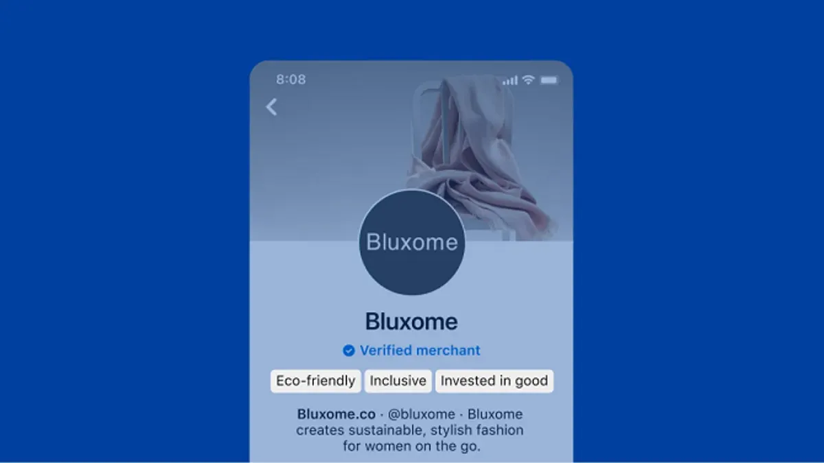 Pinterest brand profile info