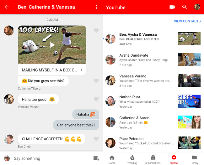 YouTube chat