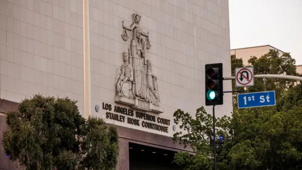 The building exterior of the Los Angeles Superior Court Stanley Most Courthouse.