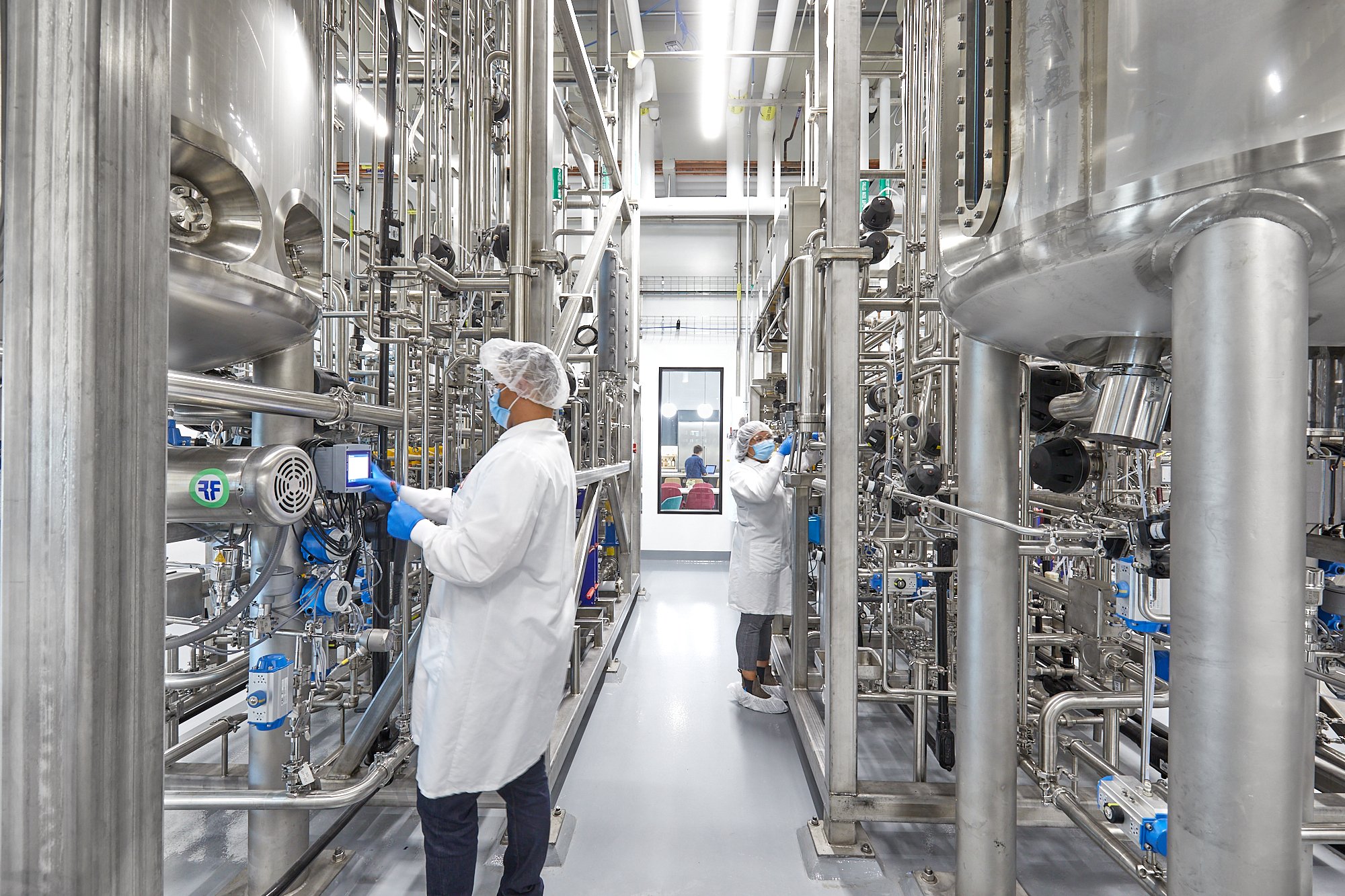 Upside Foods' cultivation room at its plant.