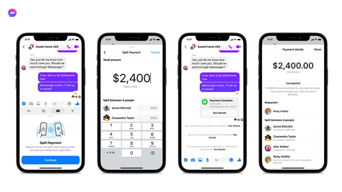 Messenger Bill Splitting