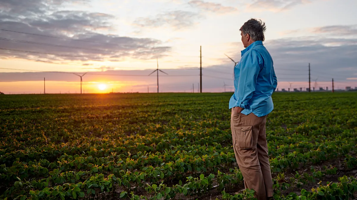 Soy farmer image