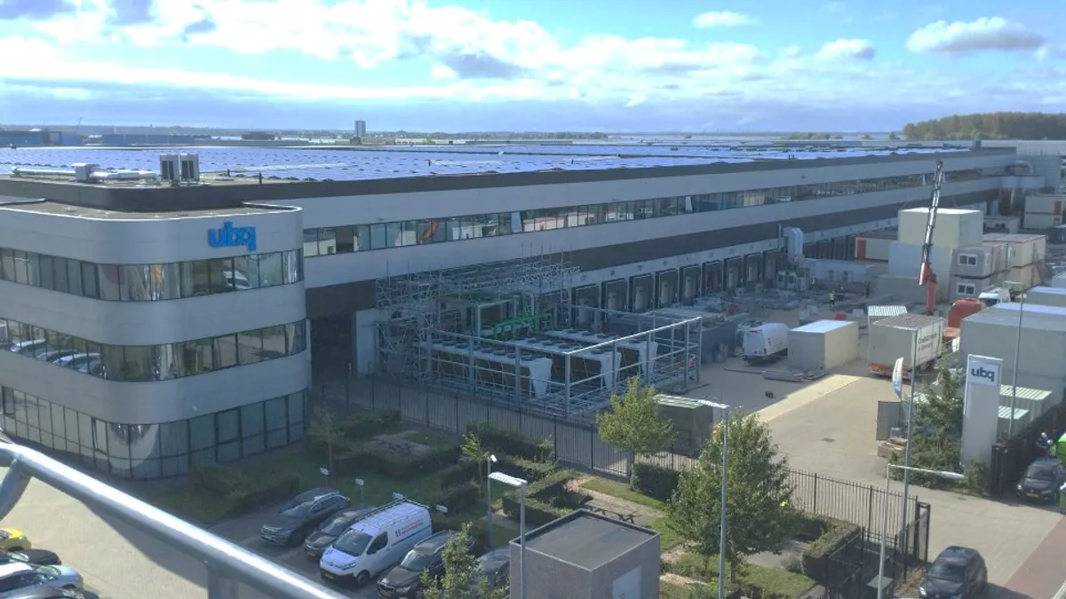 Aerial view of UBQ's Bergen op Zoom plant in the Netherlands