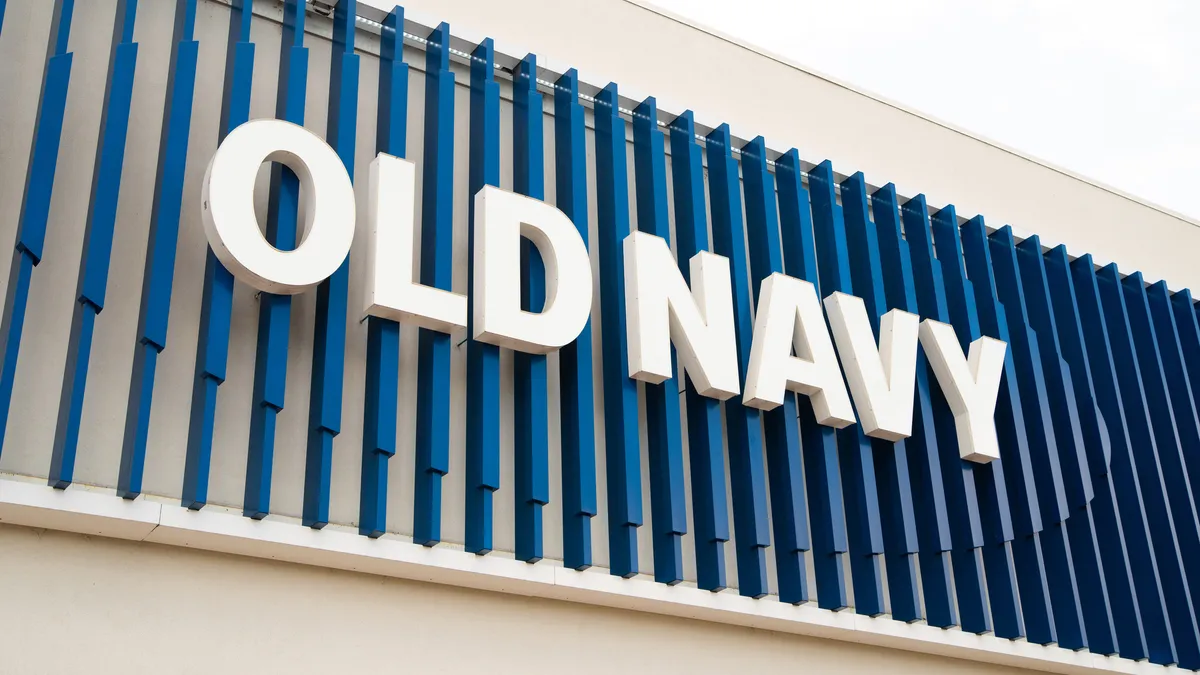 Exterior Old Navy sign.