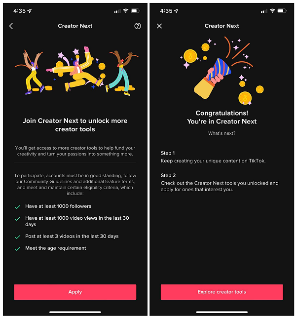 TikTok Creator Next
