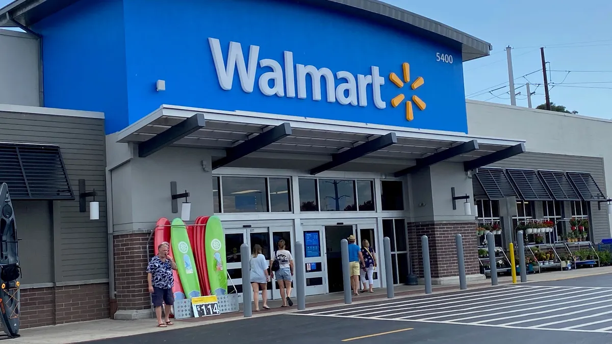 Walmart storefront.