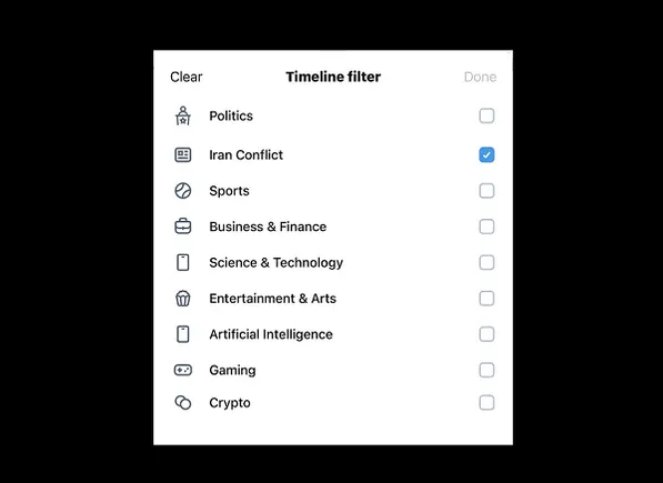 X tests experimental topic feed filter