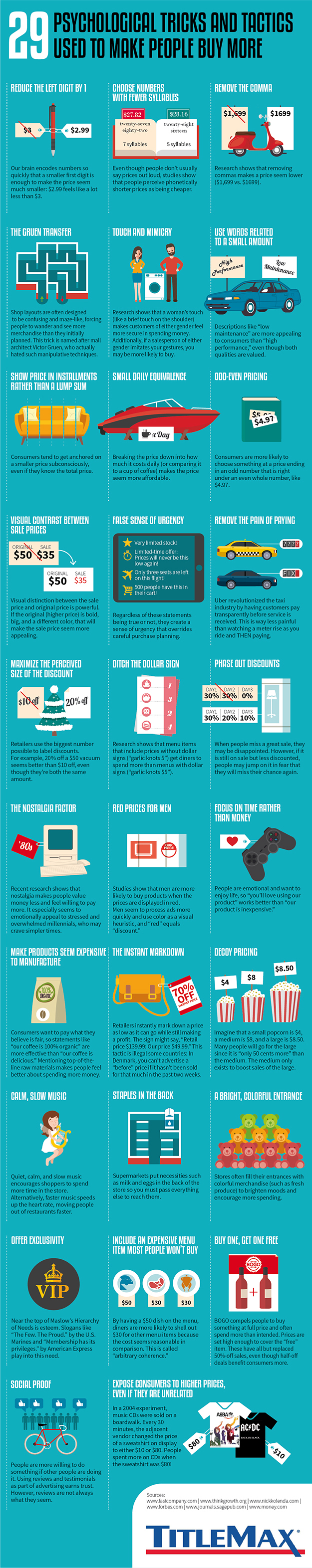Psychological tips infographic