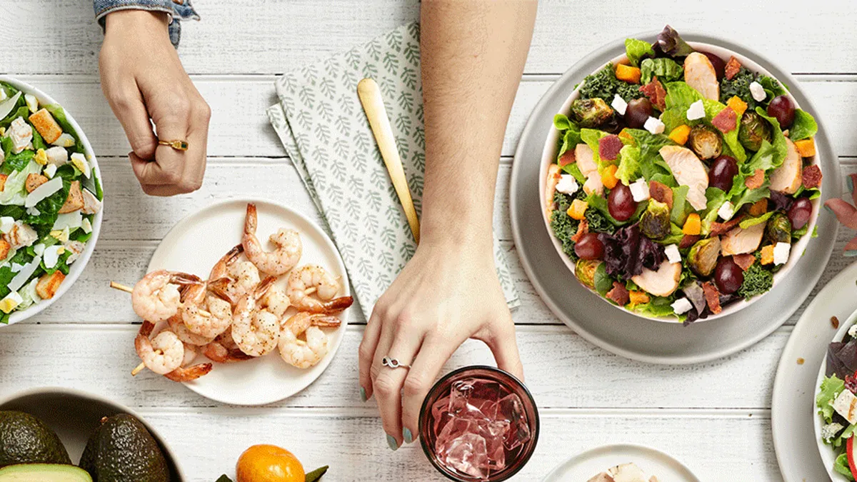 A picture of various salad bowls