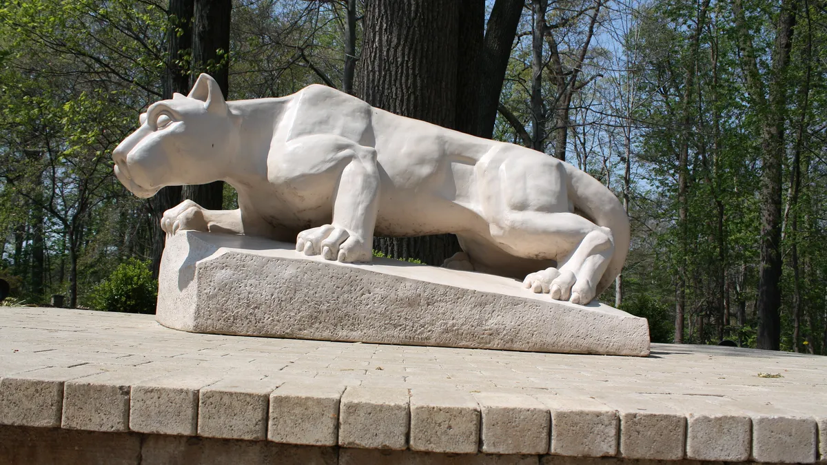 Nittany Lion sculpture at Penn State Abington