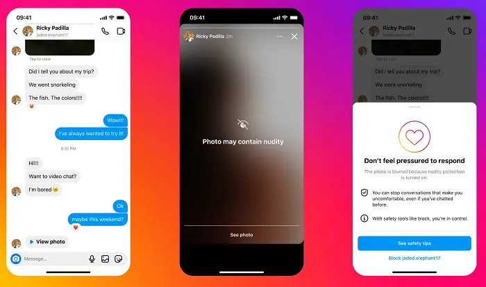Instagram sextortion protection