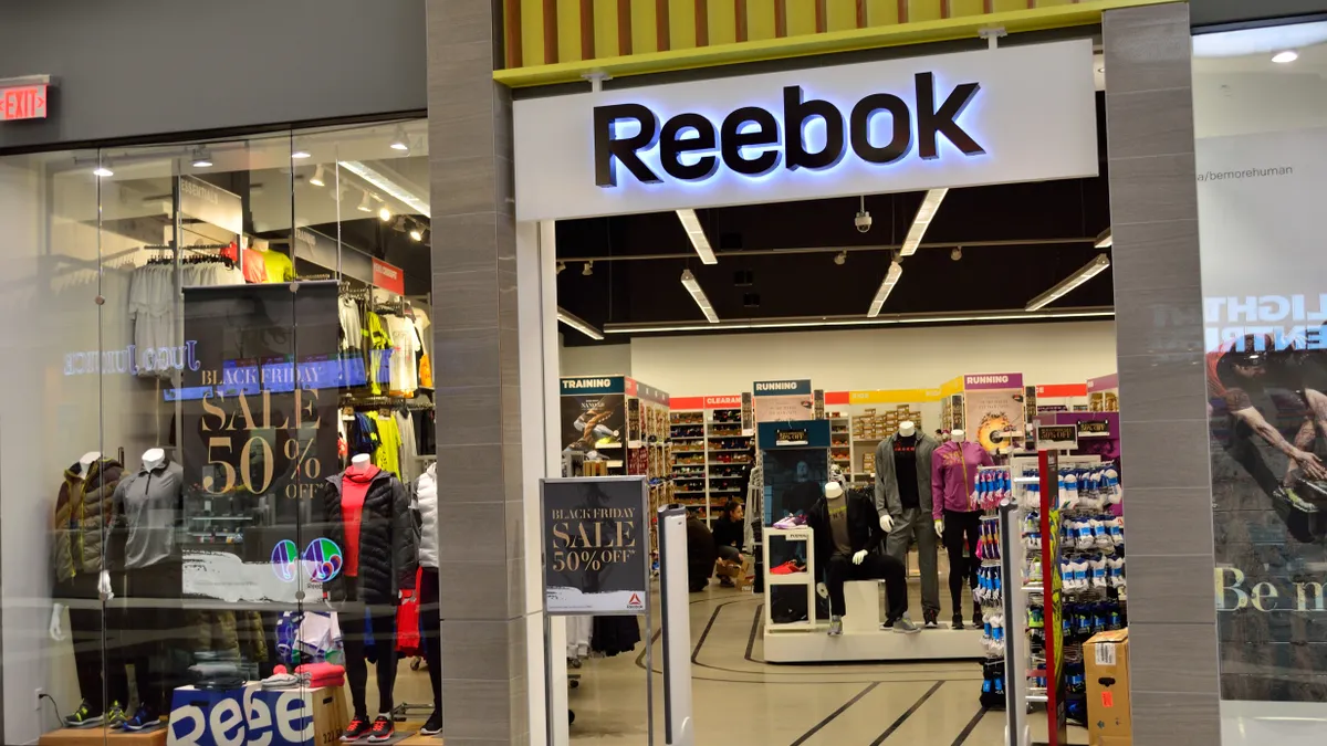 A Reebok storefront