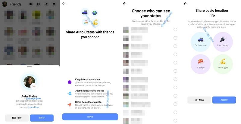 Messenger auto-status