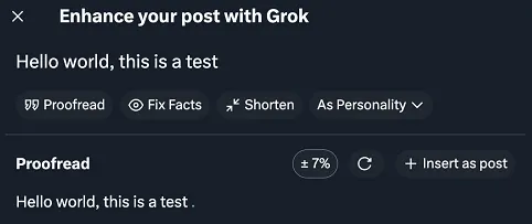 Grok functions