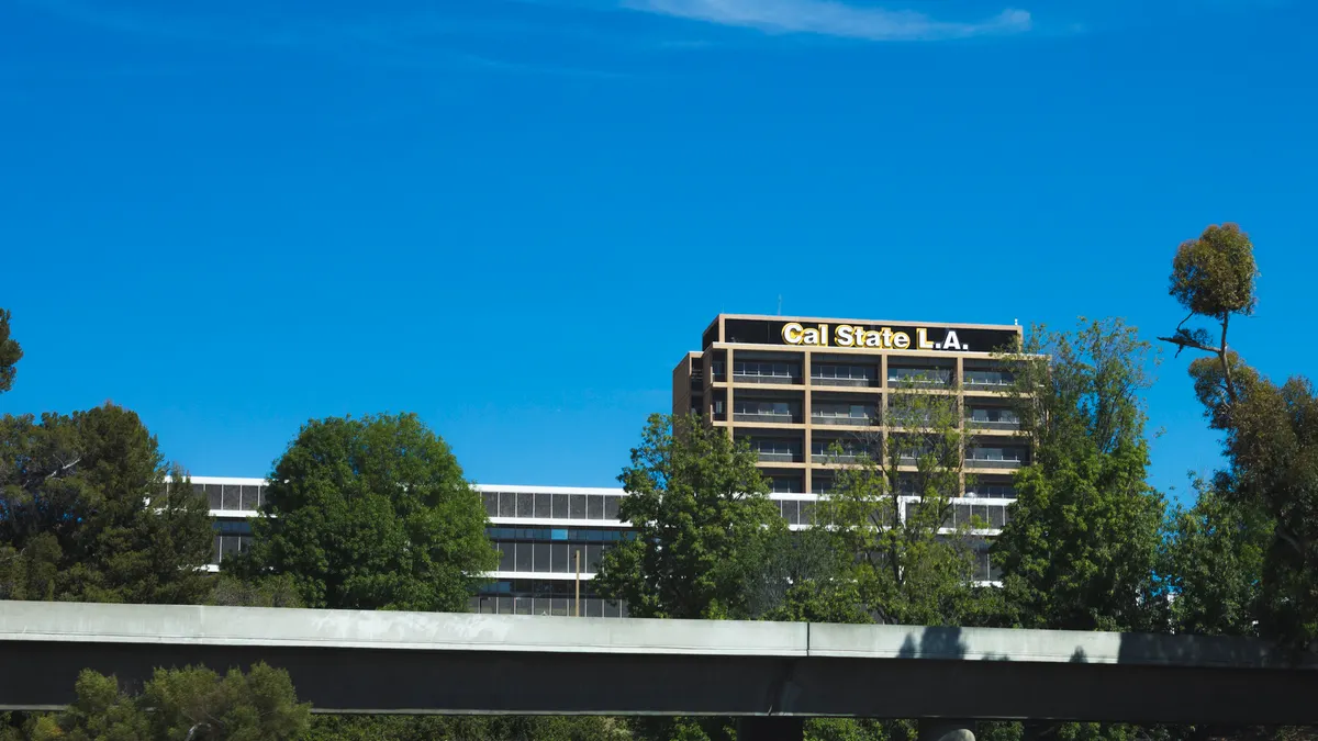 A view of a building at Cal State LA