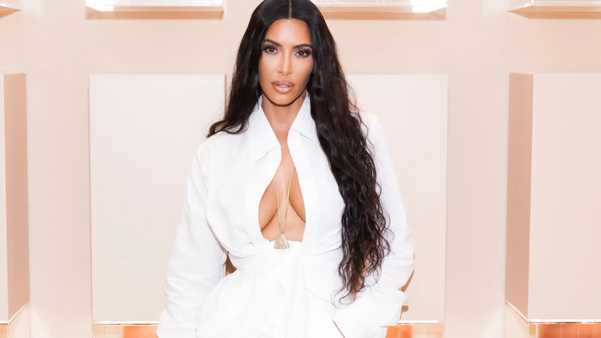 Kim Kardashian at a KKW Beauty and Fragrance pop-up opening at Westfield Century City in Los Angeles.