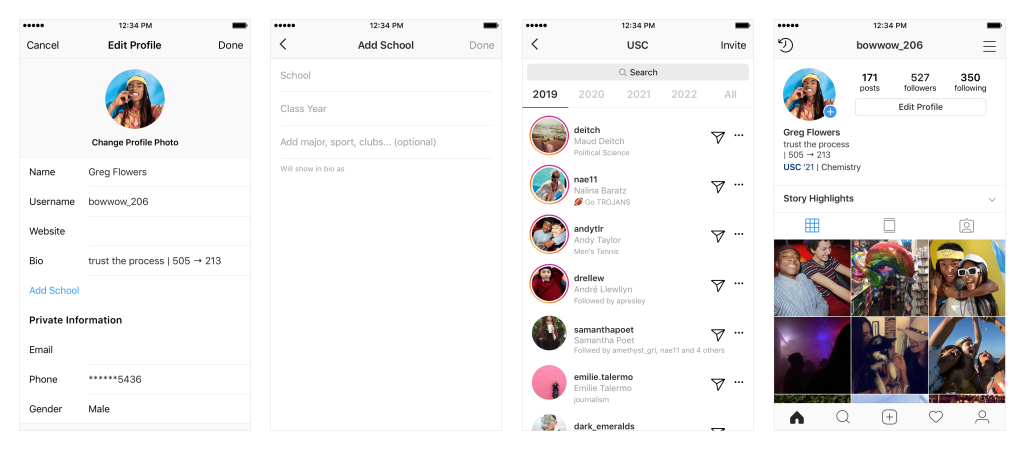 Instagram School Communities screenshots
