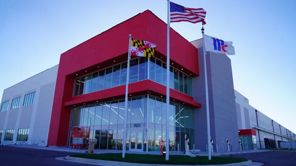 Exterior of McCormick & Co.'s logistics center near Baltimore, Maryland.