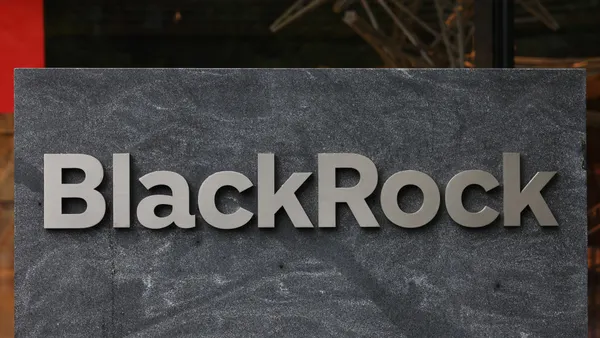 Close-up of BlackRock logo.