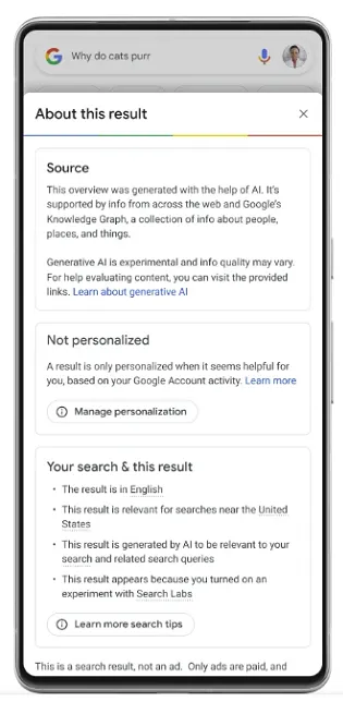 Google Search Labs explainer