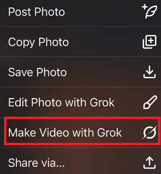 Make video with Grok
