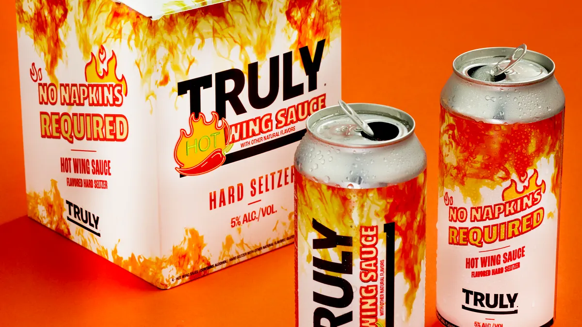 Boston Beer's Truly Hot Wing Sauce hard seltzer.