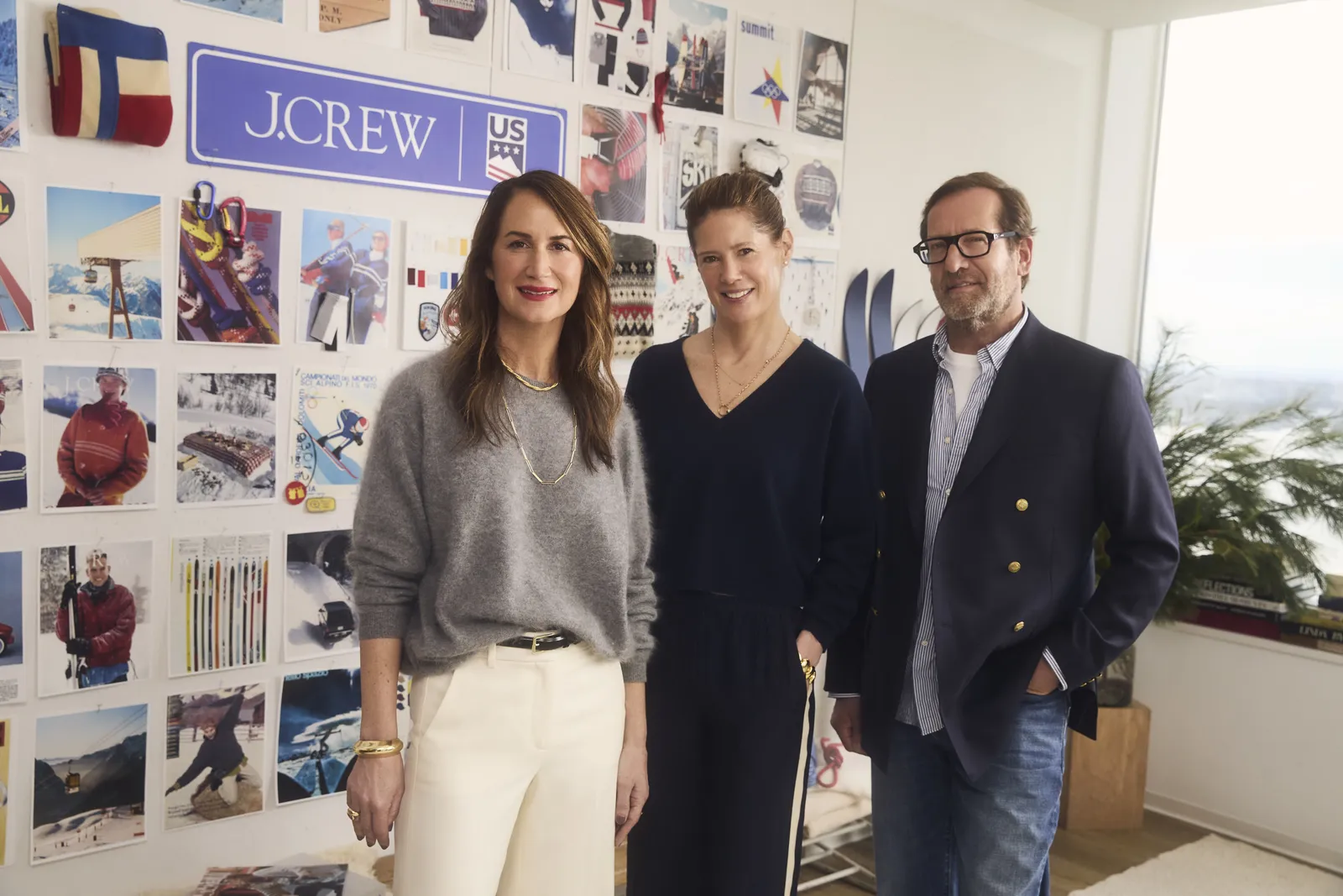 Libby Wadle, CEO of J.Crew Group; Sophie Goldschmidt, President and CEO of U.S. Ski &amp; Snowboard; and Kevin Ulrich, J.Crew Group Chairman of the Board.