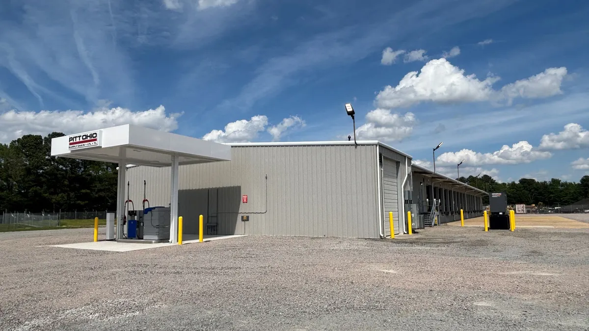 A transport company's terminal located on the East Coast.