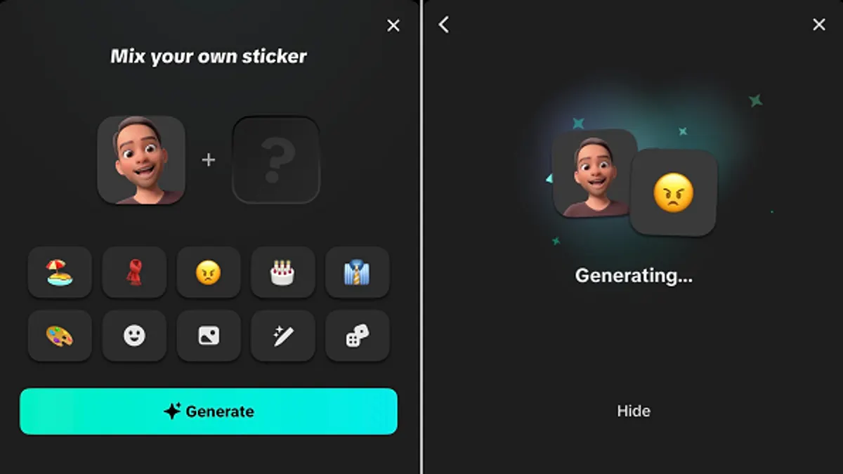 TikTok AI stickers