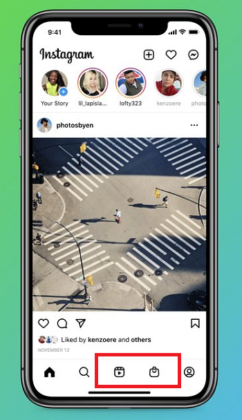 Instagram Reels tab