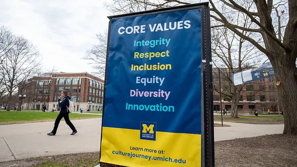 DEI sign at University of Michigan
