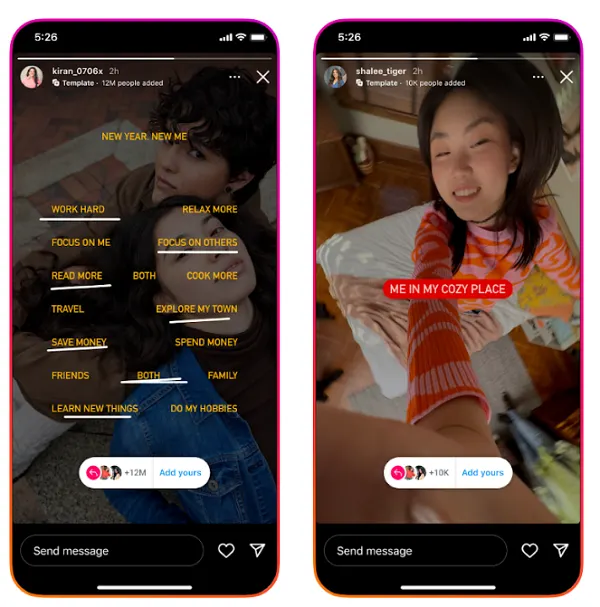 Instagram Add Yours Templates