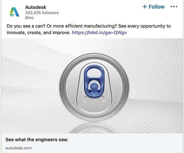 LinkedIn Autodesk ad example