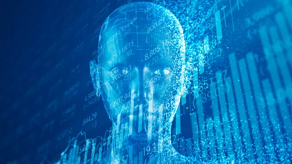 AI and stock market trading chart