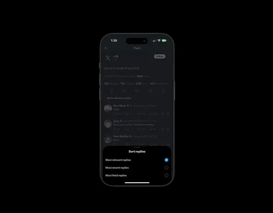 X Launches Reply Sorting Options on Posts | Social Media Today