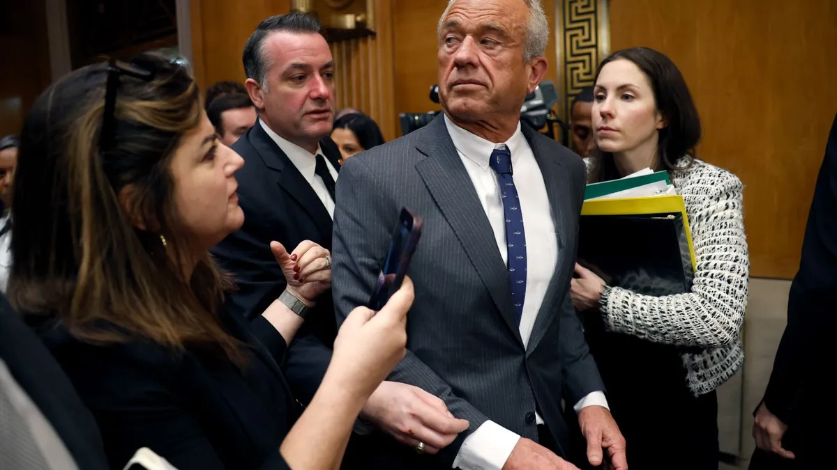 Robert F. Kennedy Jr., U.S. President Donald Trump’s nominee for Secretary of Health and Human Services departs after testifying in a confirmation hearing before the Senate Committee on Health, Education, Labor and Pensions at the Dirksen Senate Office Building on January 30, 2025 in Washington, D.C.