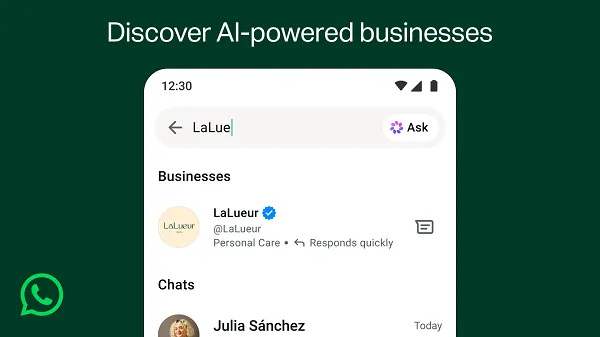 WhatsApp AI agent discovery