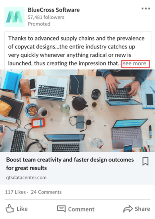 An example of a LinkedIn ad