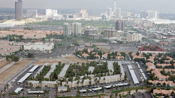 Aerial view of Las Vegas, Nevada.