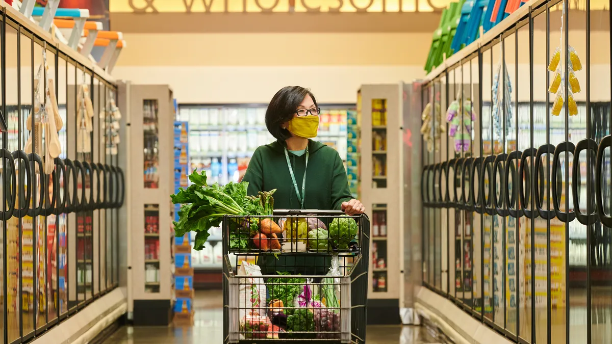 Instacart shopper buying groceries