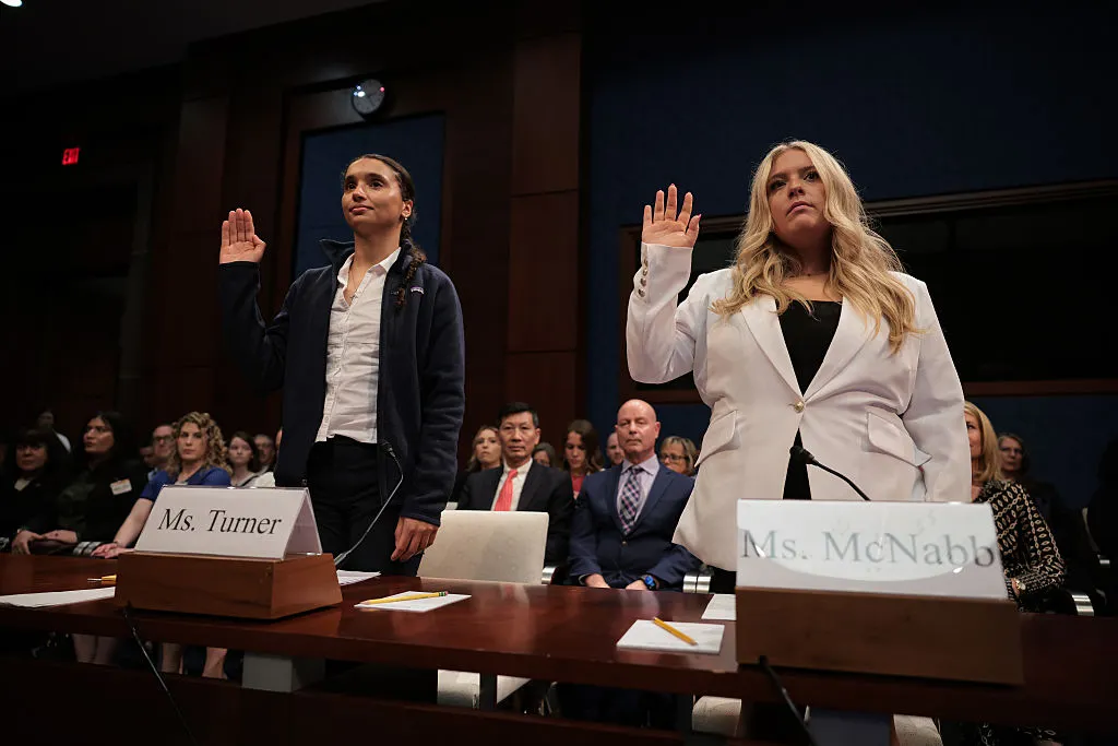 Witnesses at a DOGE Subcommittee hearing raise their hands in oath