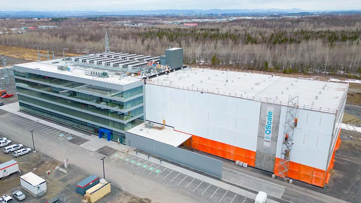 Aerial view of the QScale data center in Quebec, Canada