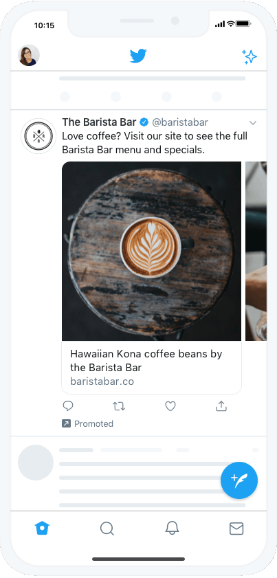 Twitter Carousel Ad example