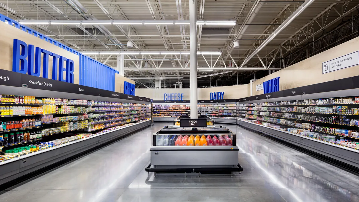 Walmart redesigned store experience in grocery.