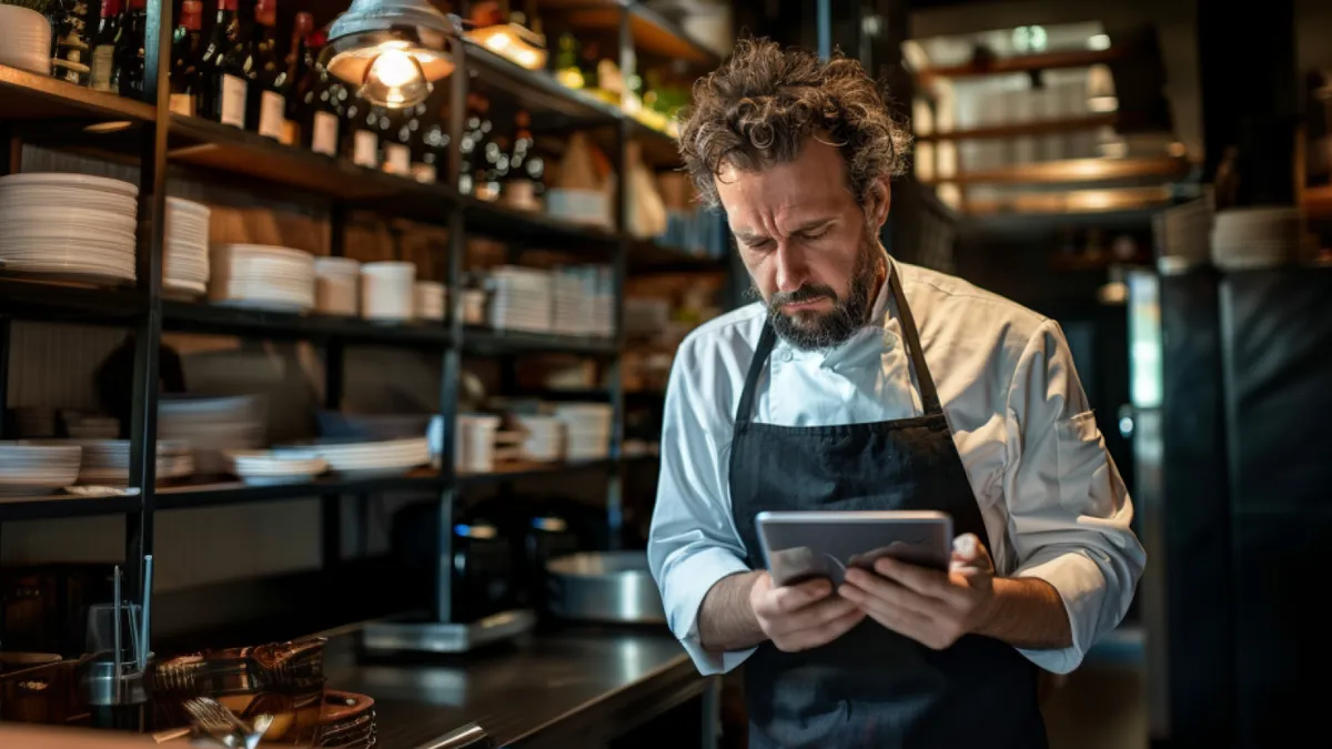 Man in kitchen