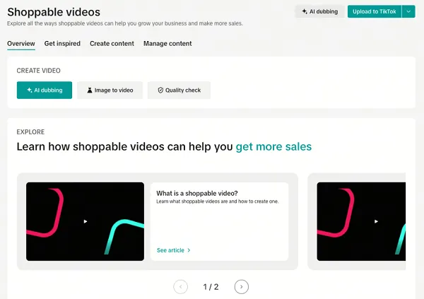 TikTok Shop AI dubbing