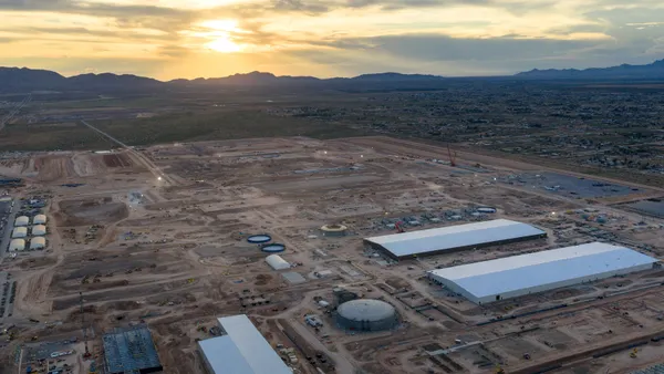 In an aerial view, the Meta El Paso data center
