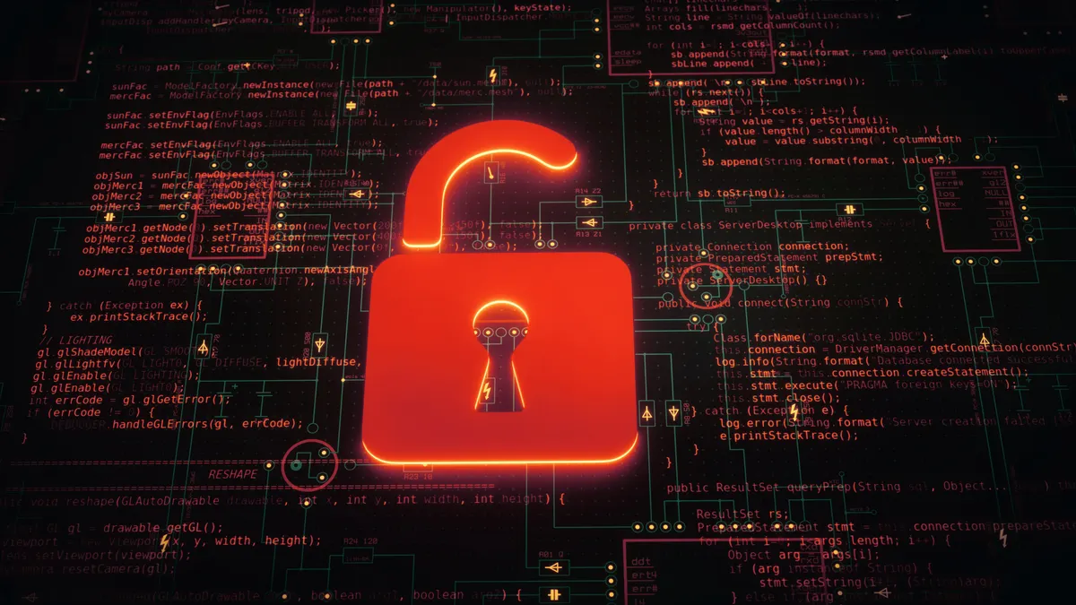 A symbolic padlock laying unlocked